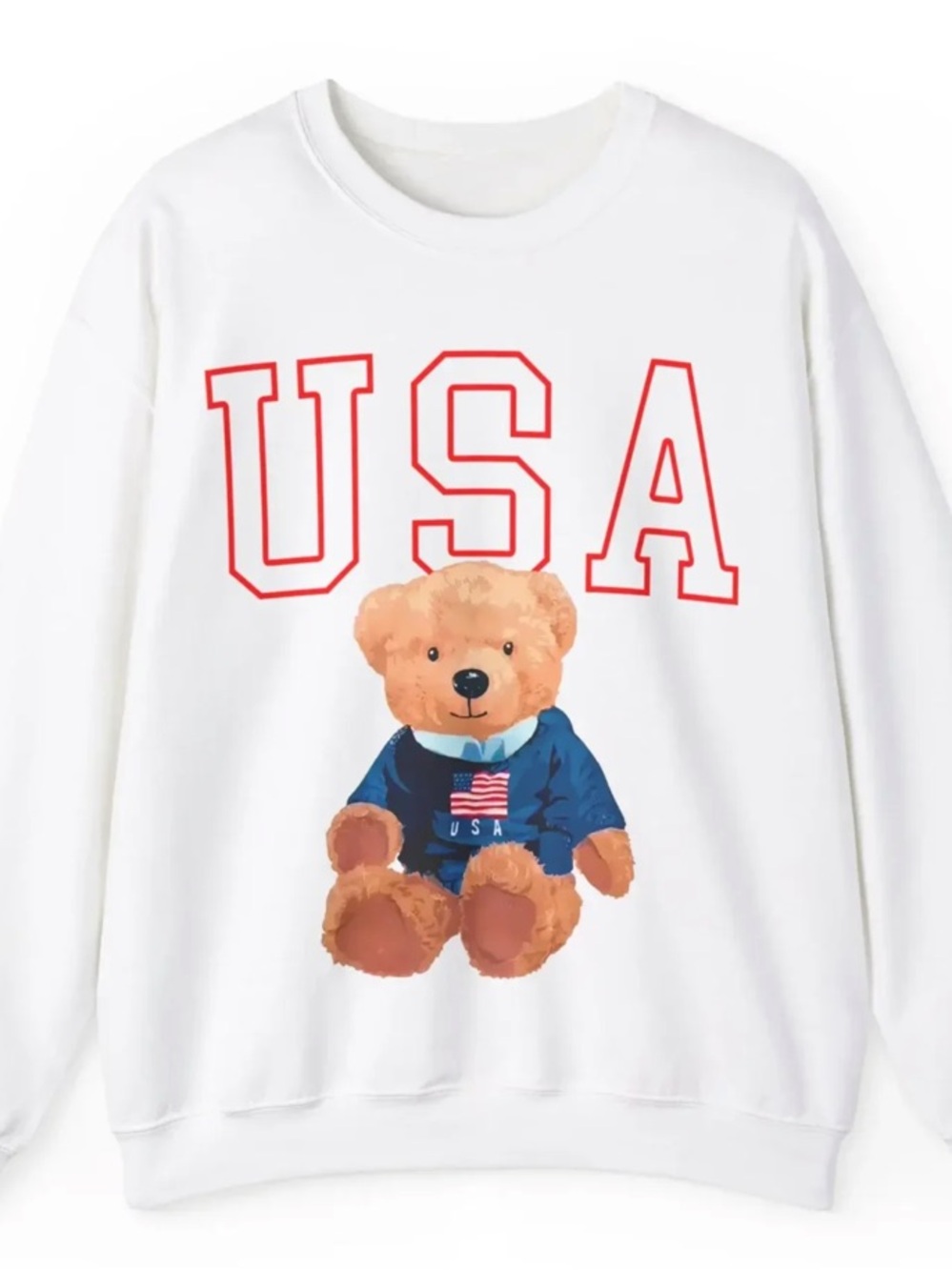 NWT USA Bear Graphic Sweatshirt